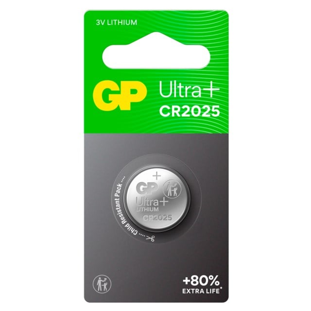 Knappcellsbatteri GP Litium CR2025 - 1