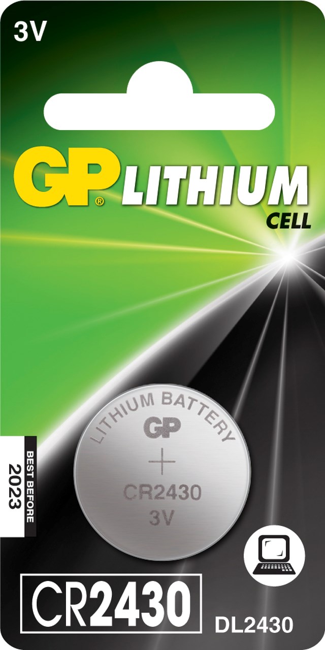 Knappcellsbatteri GP Litium CR2430 - 1