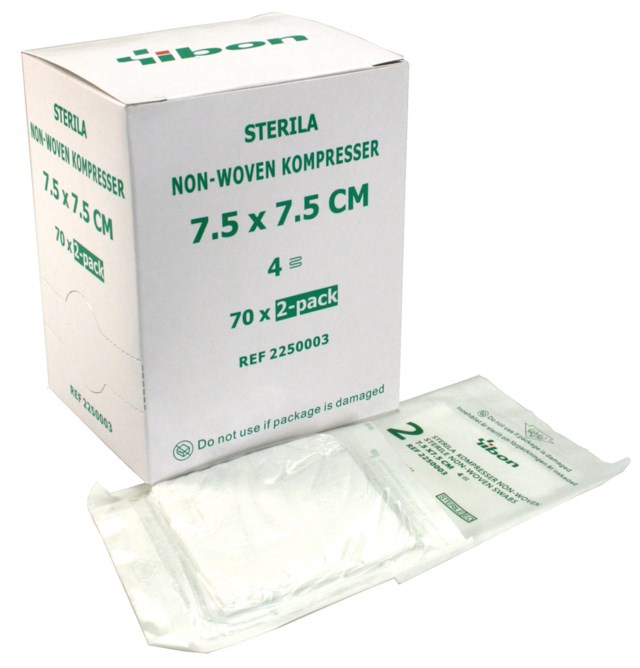 Kompress Cutisoft Non-Woven Steril 4-lager 75x75 cm 50x2-P - 1