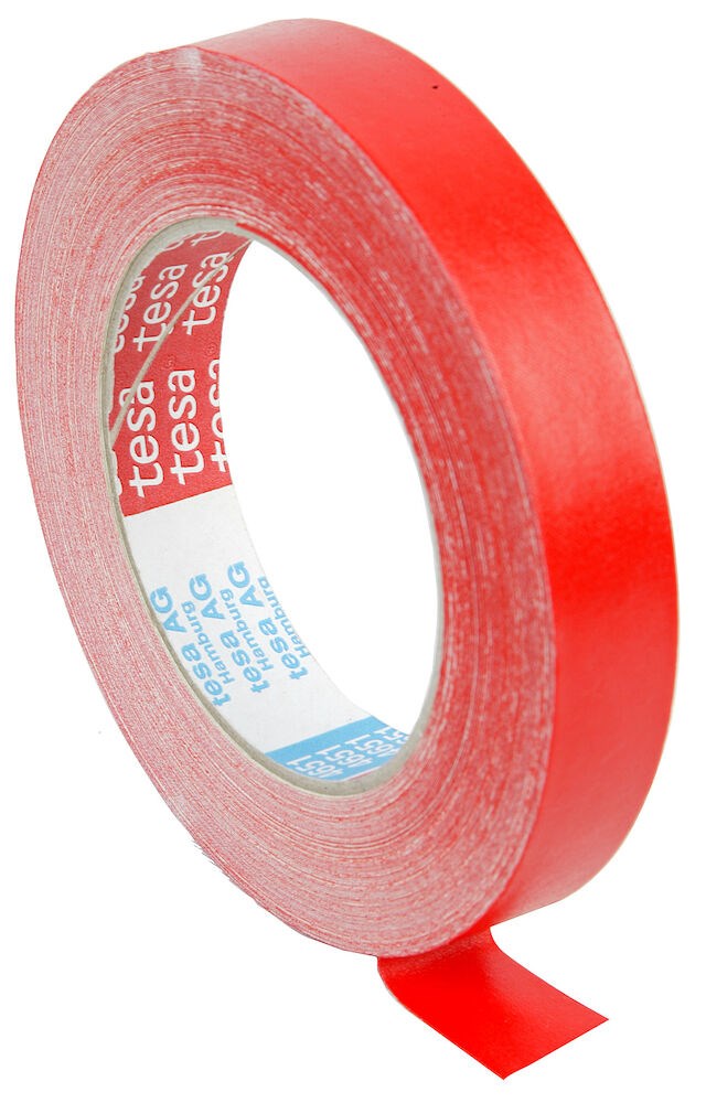 Vävtejp Tesa 19mm x 25m röd - 19mmx25m - 1