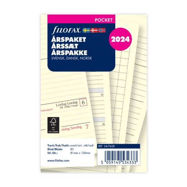 Årspaket Filofax Pocket 2024 v/u - Pocket - 1
