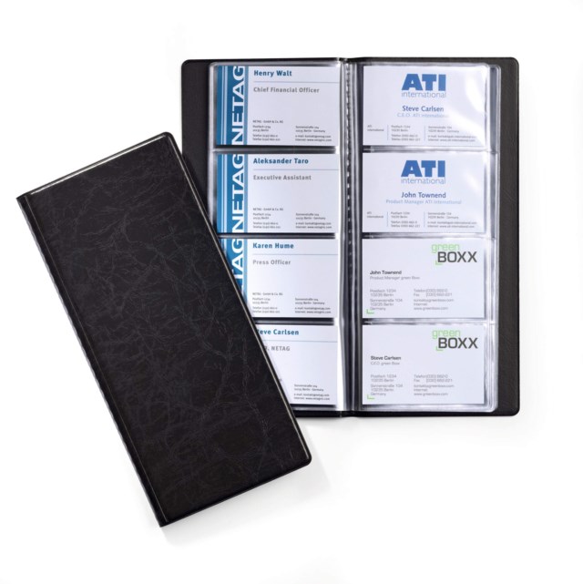 Visitkortsbok Durable VISIFIX® 192, 24 fickor, 192 kort - 1