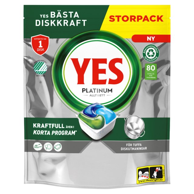 Maskindiskmedel Yes Platinum original 80st/fp - 1