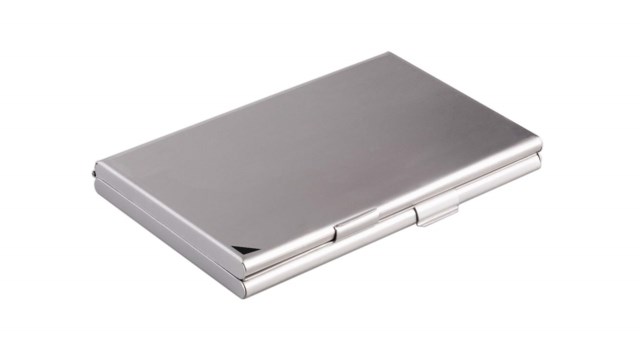 Visitkortsask Durable DUO Aluminium, 2 fack, 20 kort - 1