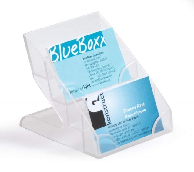 Visitkortsställ Akrylplast transp. 4-fack - 1