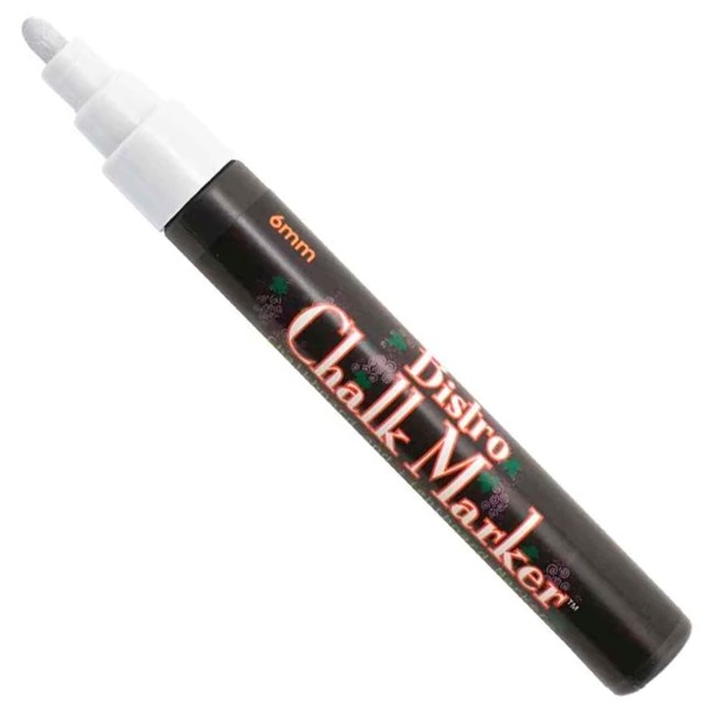 Kalkpenna Bistro 6mm vit 6st/fp - 6mm - 1