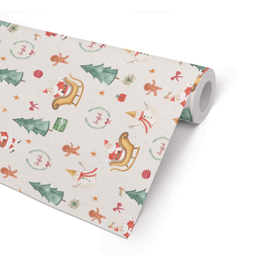 Julpapper Joyful, 38cm x 165m, 5kg, FSC | Kontorab.se