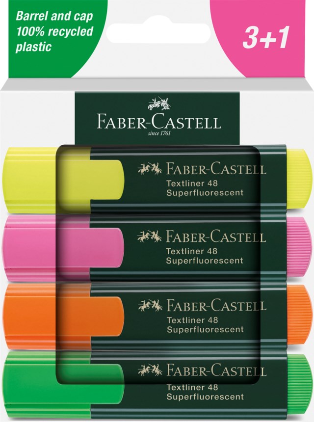 Överstrykningspenna Faber-Castell 1548 4-set - L - 1