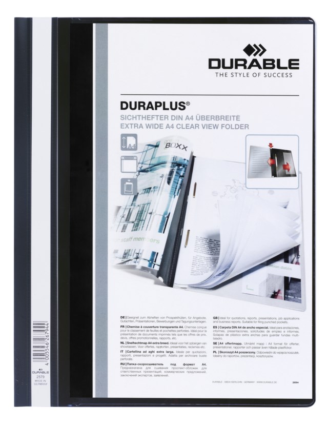 Offertmapp Duraplus A4 svart - A4 - 1