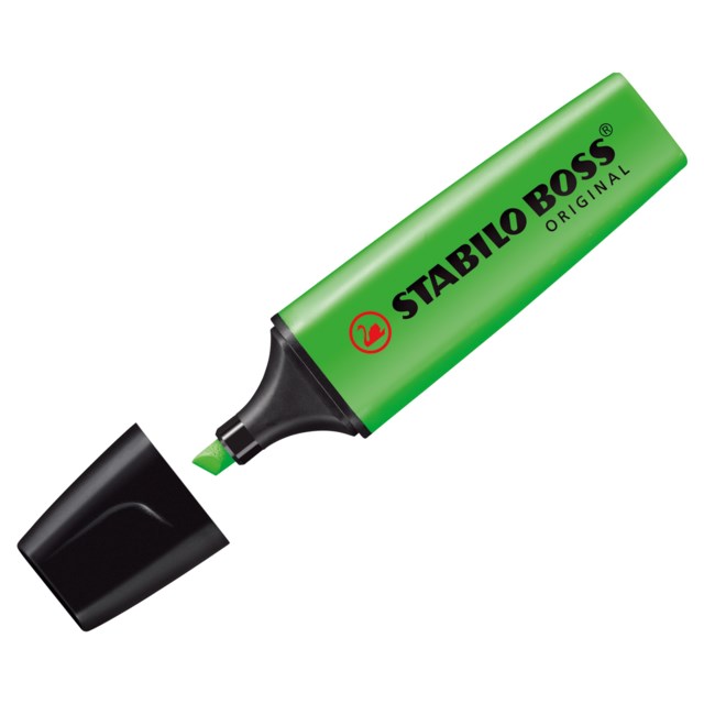 Överstrykningspenna Stabilo Boss grön - 2-5mm - 1