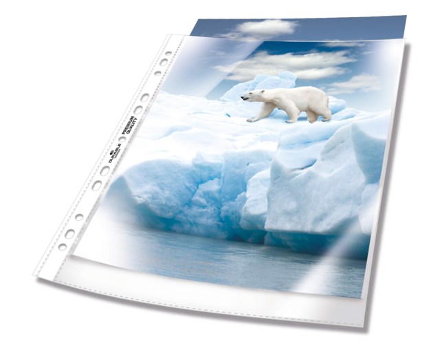 Plastficka Durable Premium A4 Universalhålad, PP, 100 st - 1