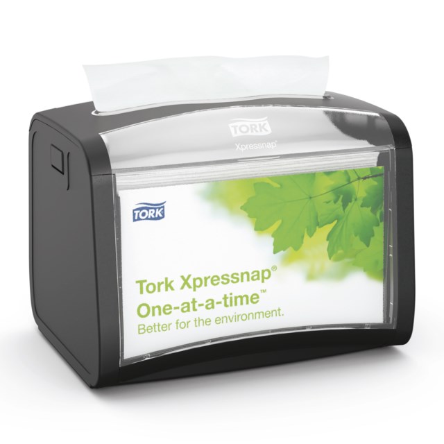 Dispenser Tork N4 toppmatad svart - 155x201x146mm - 1