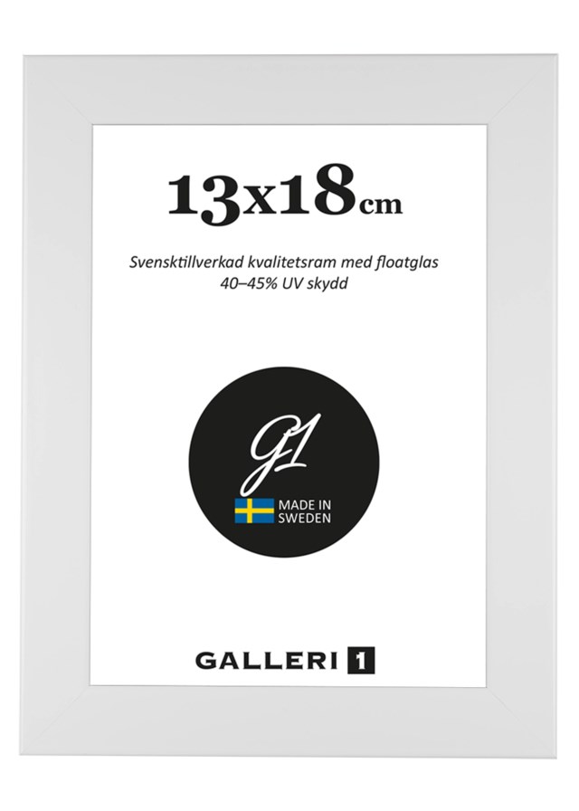 Fotoram vitfärgad trä 15x21cm - 150x210mm - 1