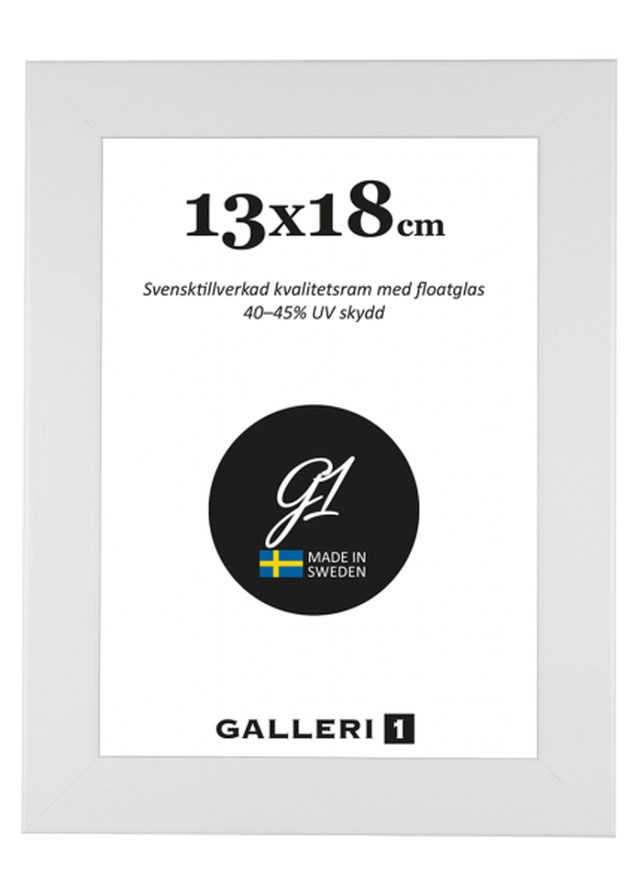 Fotoram vitfärgad trä platt 30x40cm - 300x400mm - 1