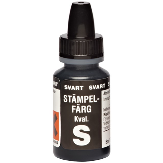 Stämpelfärg Kvalitet S Unistamp/Perma 10ml svart - 10ml - 1