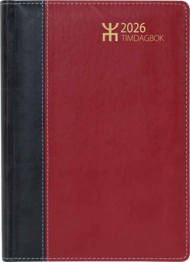 Almanacka Almanacksförlaget Timdagbok röd/svart - 1