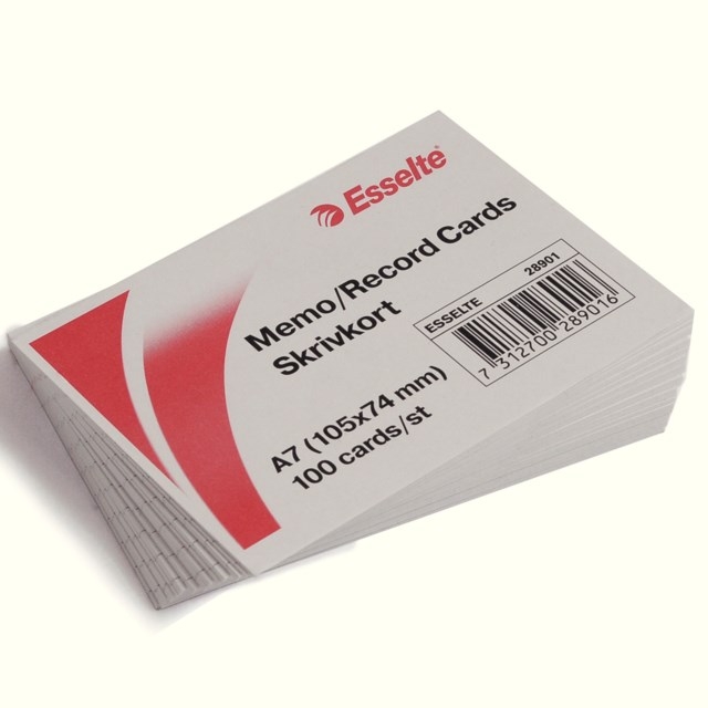 Skrivkort A7L linjerat 100st/fp - A4 - 1