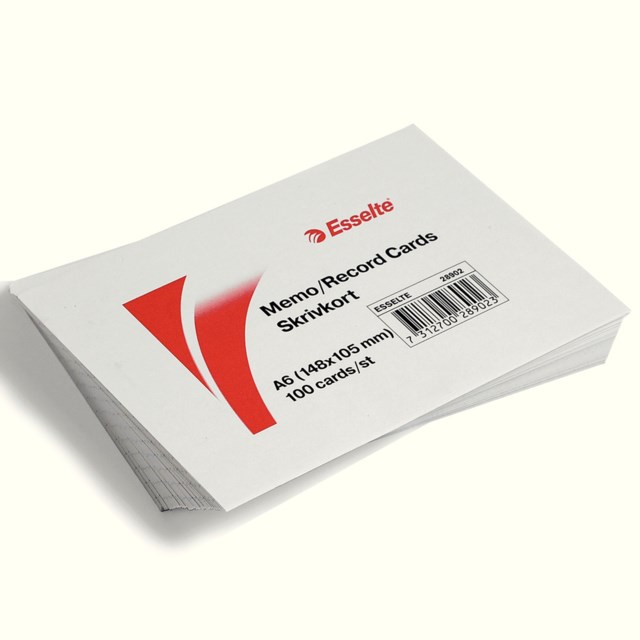 Skrivkort A6L linjerat 100st/fp - A4 - 1