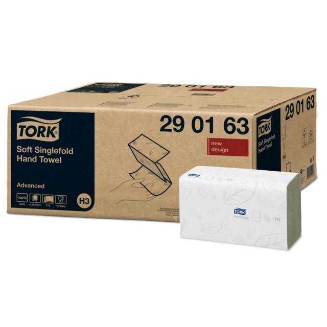 Pappershandduk Tork H3 Advanced 2-Lag V-vikt 3750 st/fp - 1