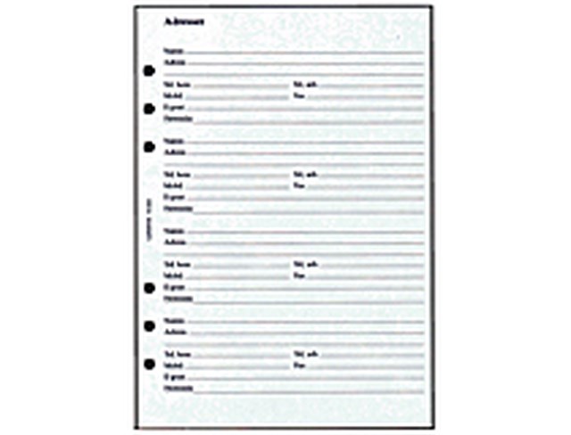 Refill Filofax A5 Adresser med symboler vit - 1