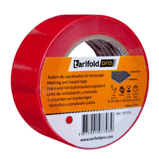 Golvtejp Tarifold Std 50mm x 33m röd - 50mmx33m - 1