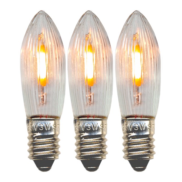 Glödlampa Ljusstake LED E10 10-55V 3-pack - 1