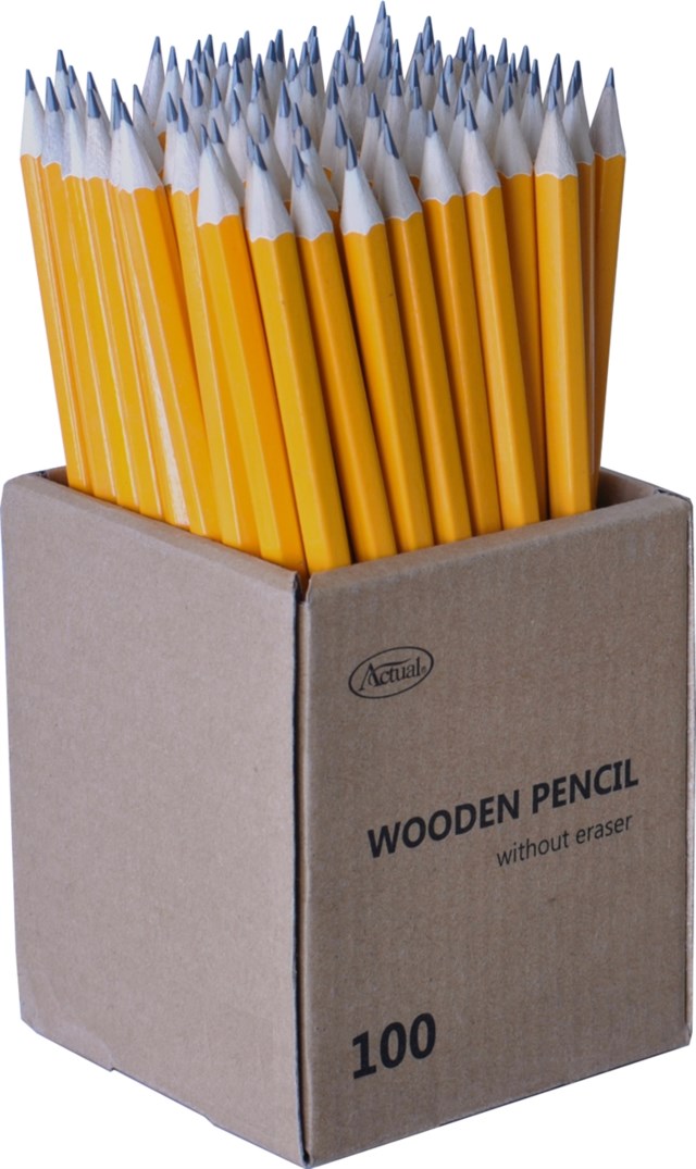 Blyertspenna Pepper Pot HB gul 100-pack - 1