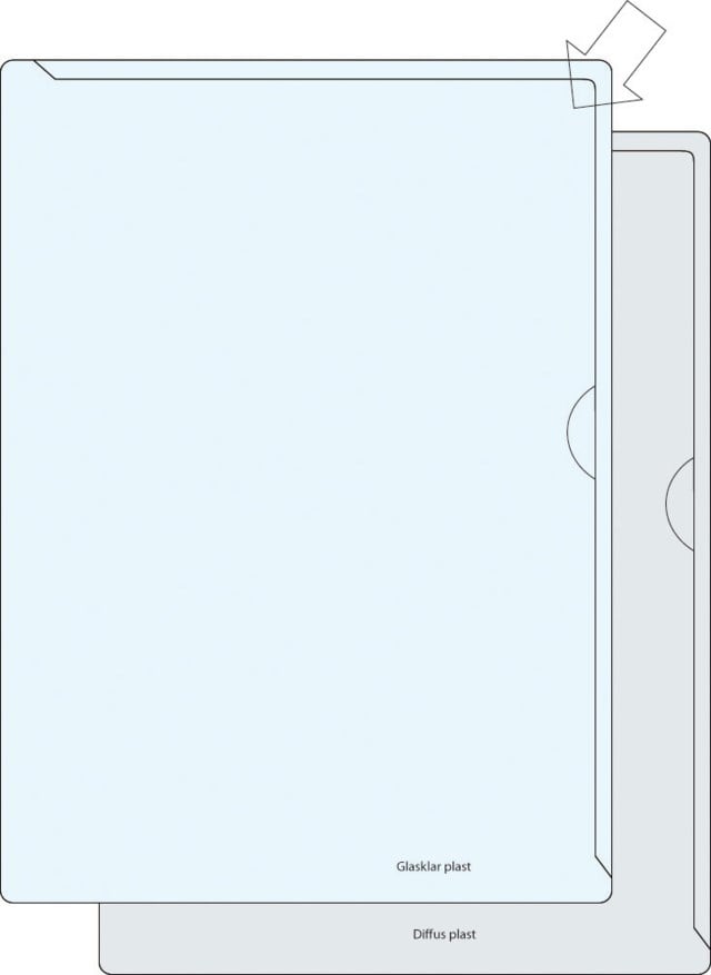 Aktmapp PVC A4 glasklar 100/fp - A4 - 1