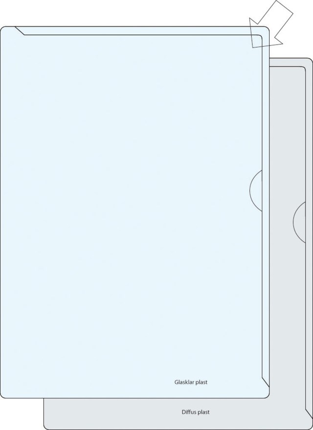 Aktmapp PVC A4 ofärgad 100/fp - A4 - 1