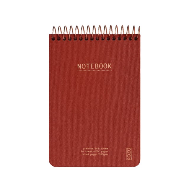Anteckningsblock Kozo Premium A6 tegelröd - A6 - 1
