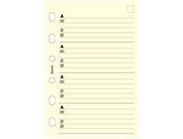 Refill Filofax Pocket Adress med symbol vit - Pocket - 1