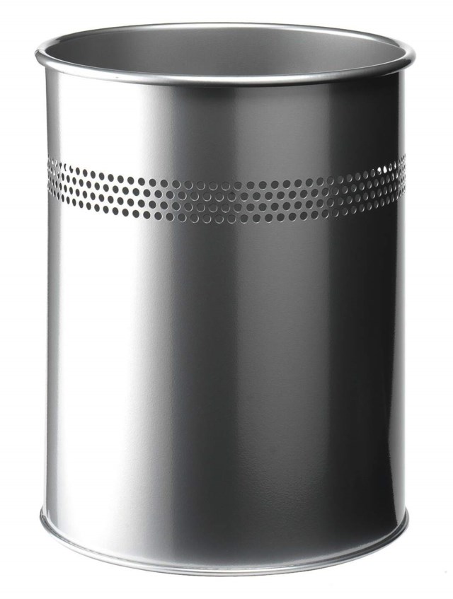 Papperskorg Durable Metall Rund, 15 liter - 1