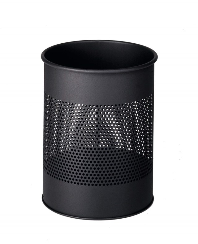 Papperskorg Durable Metall Rund Perforerad, 15 liter - 1