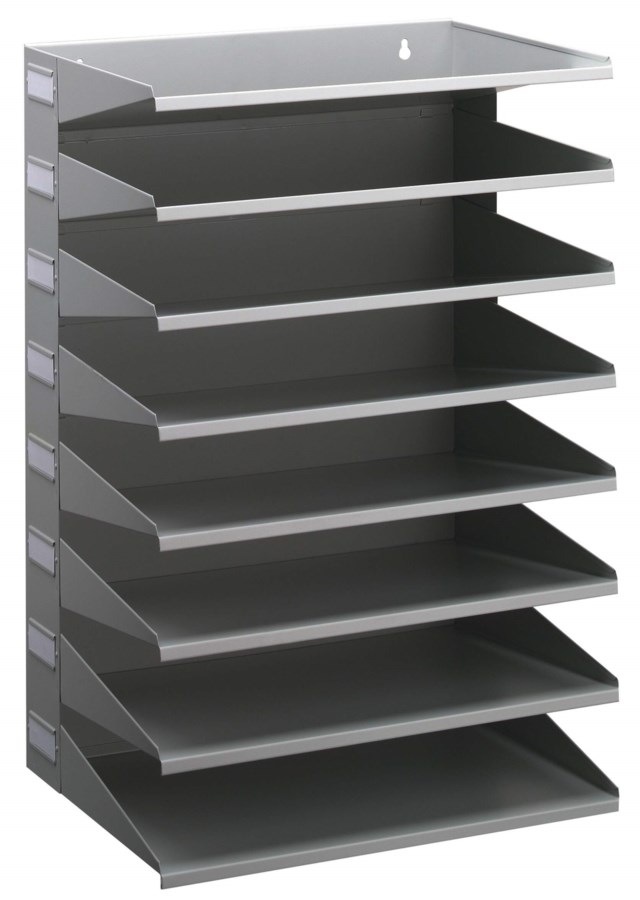 Sorteringsfack Durable Metall, vägghängt, 8 fack - 1
