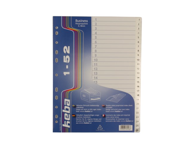 Plastregister Keba Business A4 1-52 - A4+ - 1