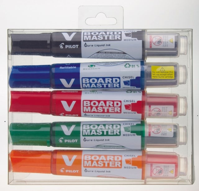 Whiteboardpenna Pilot V-Board sned 5-Set - 1