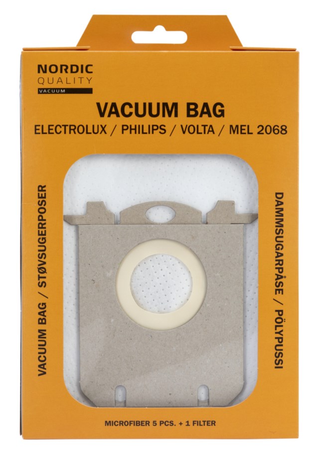 MEL 2068 Dammsugarpåsar Typ: S 5st + 1 Filter - 1