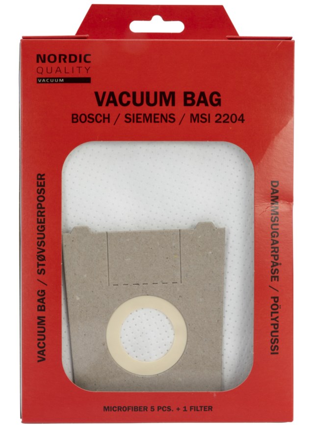 MSI 2204 Dammsugarpåsar 5st + 1 Filter - 1