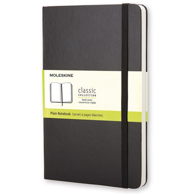 Anteckningsbok Moleskine Hard Large olinjerat svart - 130x210mm - 1