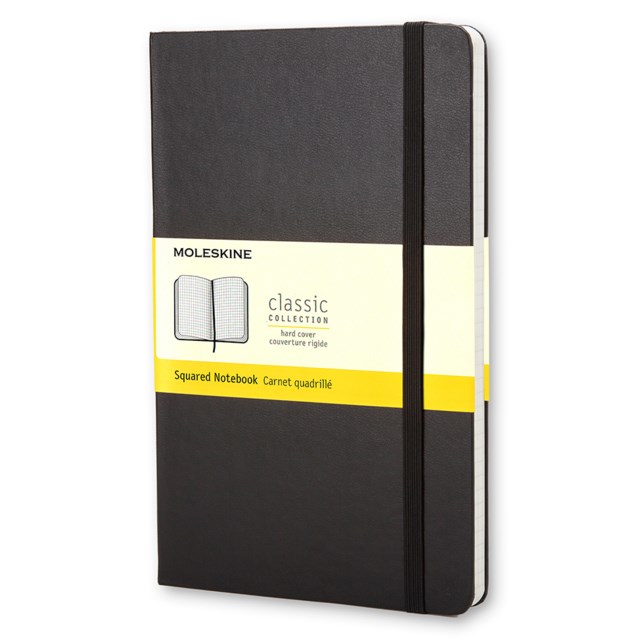 Anteckningsbok Moleskine Hard Pocket rutat svart - 190x140mm - 1