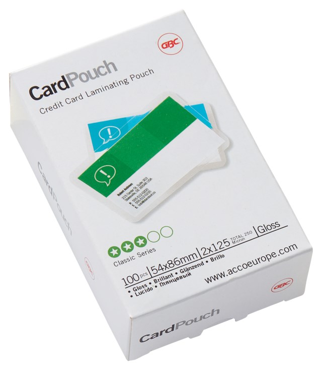 Lamineringsficka 54x86mm (kreditkort) 100/fp - 54x86mm - 1