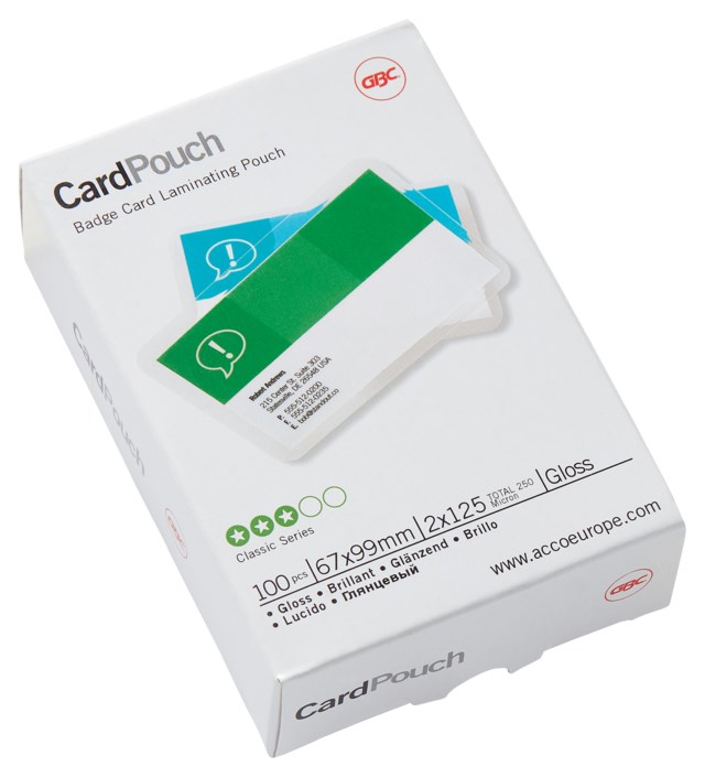 Lamineringsficka GBC 67x99mm (badge) 100/fp - 69x99mm - 1