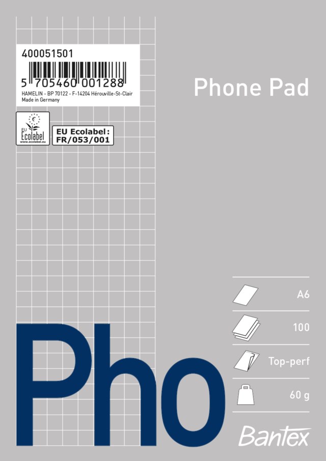 Klammerblock Bantex A6 rutat - A5 - 1