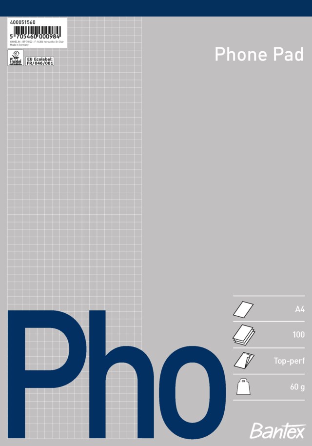 Klammerblock Bantex A4 rutat - A5 - 1