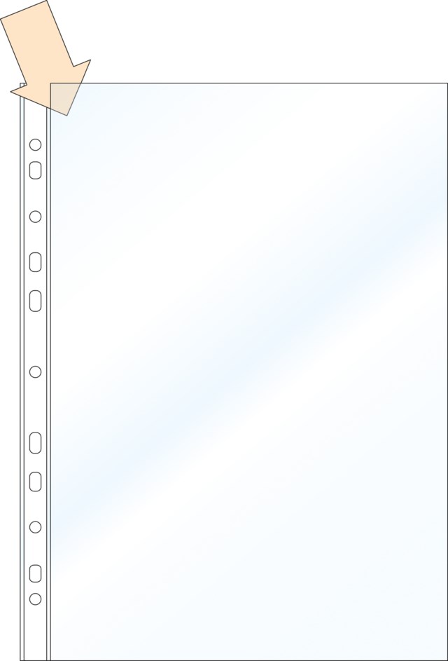 Plastficka Bantex ö kort- & vänster långs. A4 0,12 100st/fp - A4 - 1