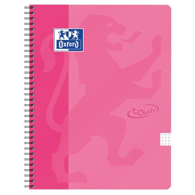 Kollegieblock Oxford Touch A4+ rutat rosa - A5 - 1