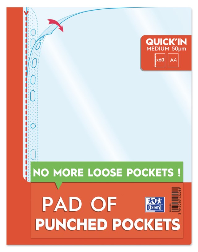 Plastficka Oxford i block klar A4 0,05 60st/block - A4 - 1