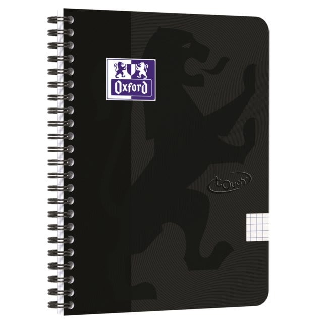 Kollegieblock Oxford Touch A5+ rutat svart - A3 - 1