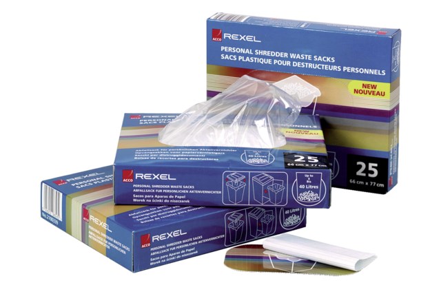 Avfallspåse Rexel 40liter plast 100st/fp - 40L - 1