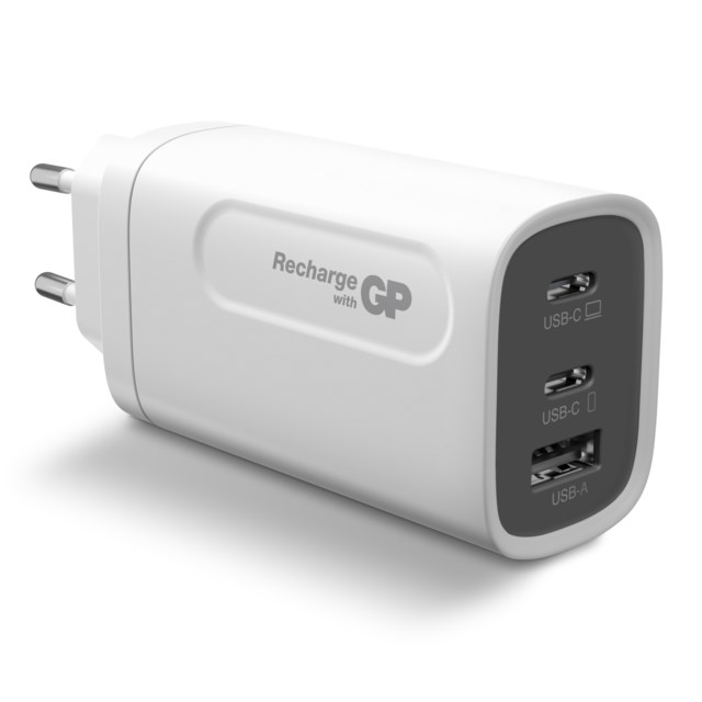 Väggladdare GP 65W inkl 2m kabel och reseadapters - 1